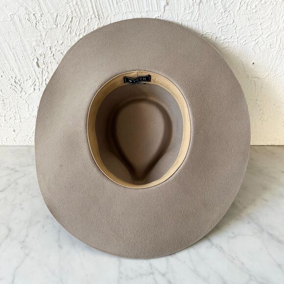 Wyeth Women's Lila Fedora Hat Brown Wool Wide Brim Ribbon Band  - One Sizerey - Picture 8 of 13